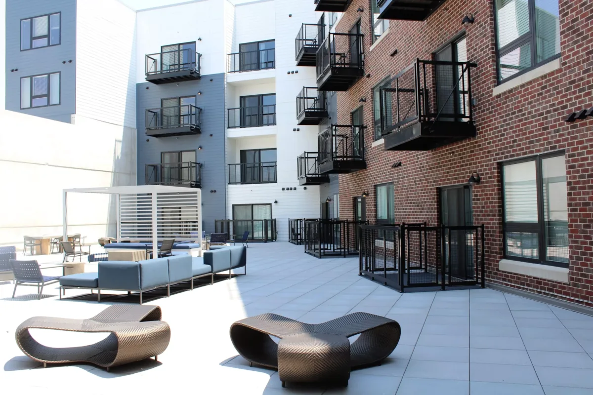 apartment buildings