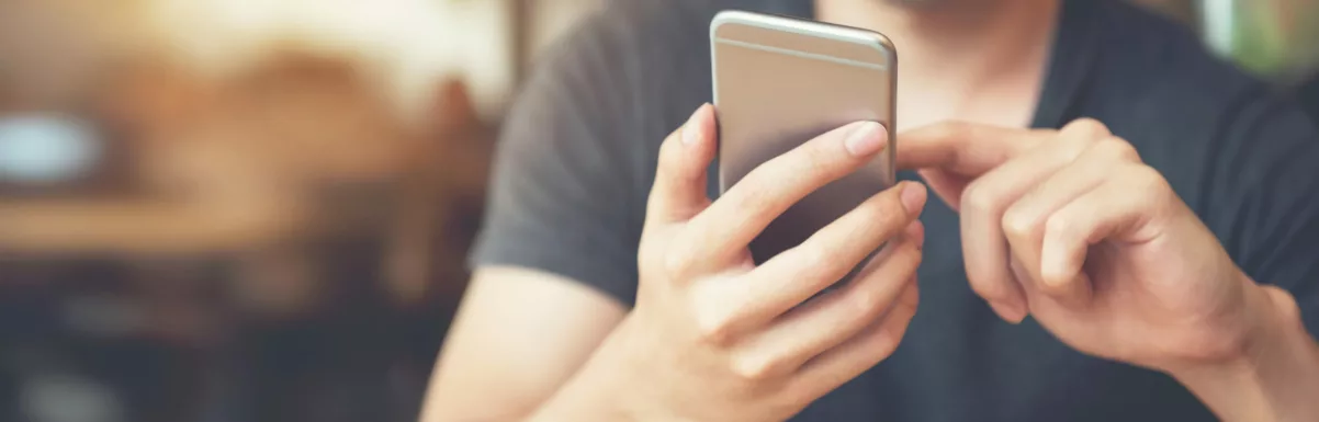 person using cell phone