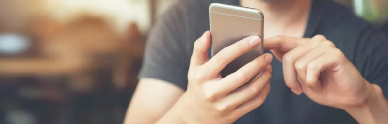 person using cell phone