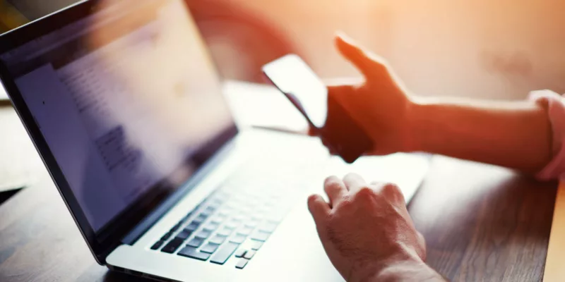 person using computer