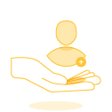 Icon of Open Hand with Person Icon In It | Channel Assistant