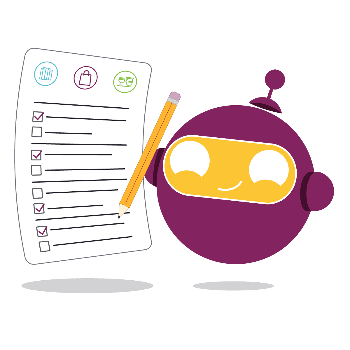 PERQ's chatbot using a checklist for marketing automation