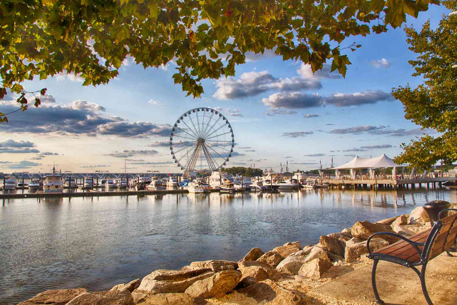 Waterfront view of National Harbor, Maryland